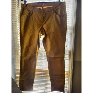 Old Navy The Rockstar Skinny Pants Mustard Yellow Ochre Chinos Womens 16